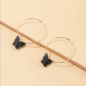 3/$30 💛 Acrylic Butterfly Hoop Earrings